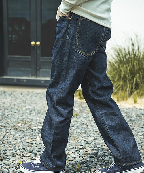 Japanese Raw Selvedge Denim SALEMR.OLIVE15oz OLD SELVAGE DENIM WASHED RELAX TAPERED JEANS15