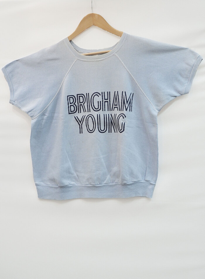 Rakuten - 【USED】ブランド不明　半袖スウェット　BRIGAM YOUNG
