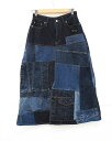 【SALE】mooon リメイク パッチワークスカート DENIM