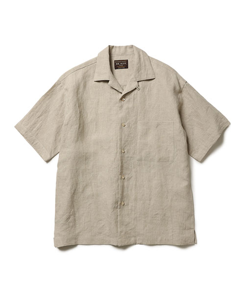 Rakuten - MR.OLIVE / FRENCH LINEN WASHABLE / OPEN COLLAR SHIRT / フレンチリネン ウォッシャブル / オープンカラーシャツ
