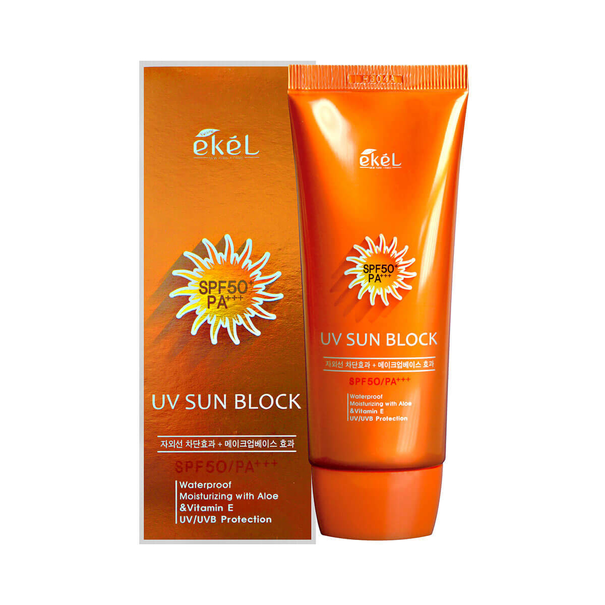 ekle UV SUN BLOCK 70ml SPF50/PA+++紫外線カット機能性化粧品/メイク兼用/ウォータープルーフ 日焼け止め