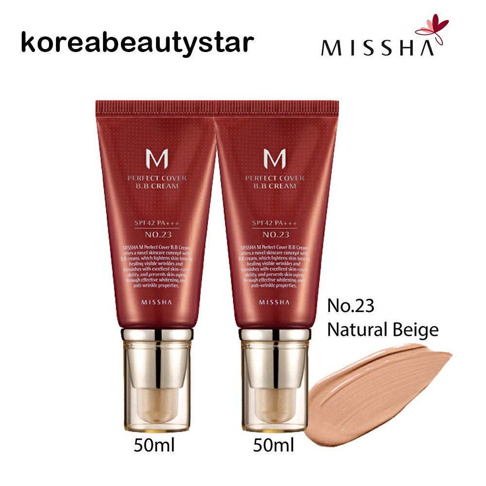 [Missha/~V]1+1p[tFNgJo[BBN[SPF42 PA+++ No.23 2ea/ Missha Perfect Cover BB Cream SPF42 PA+++ No.23/ BBN[/ sns/؍ϕi