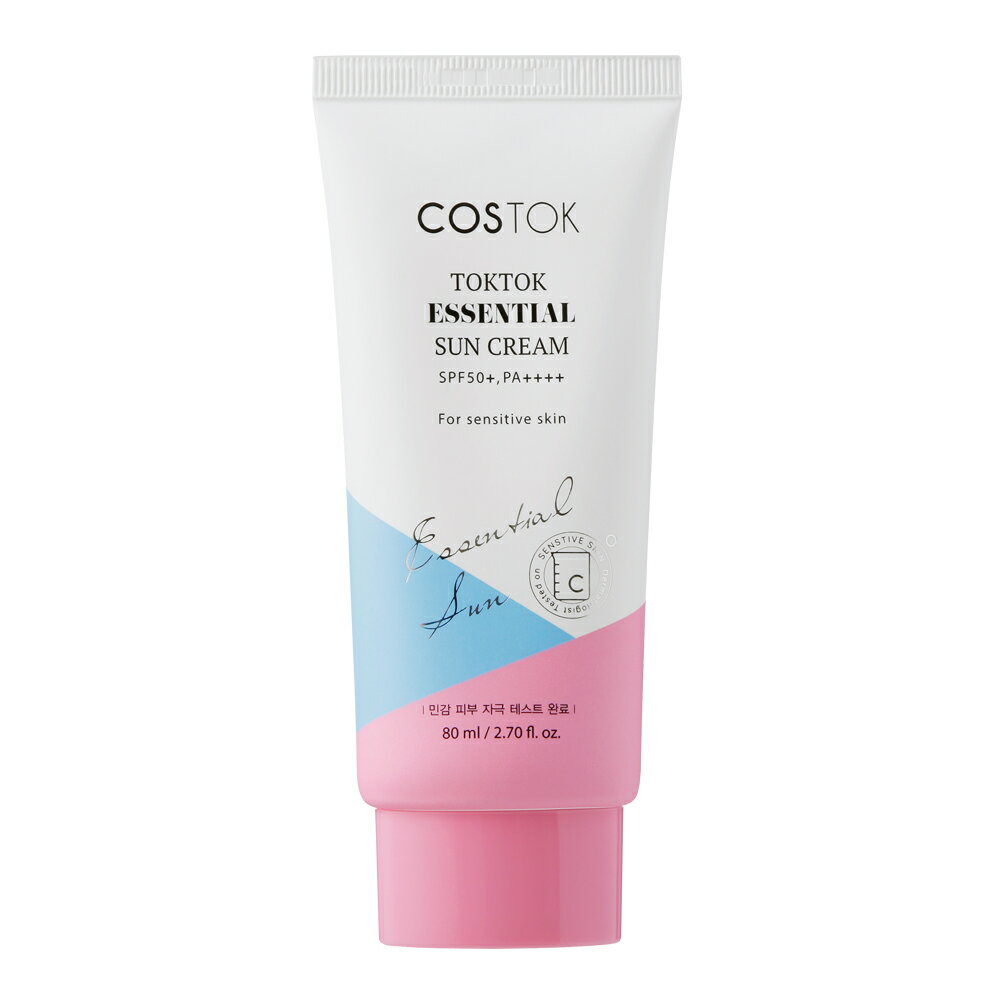 【韓国から発送】COSTOK トクトク エッセンシャル日焼け止めクリーム80ml SPF50+,PA++++ 【koreabibali】【コリアビバリ】ノンケミカル..