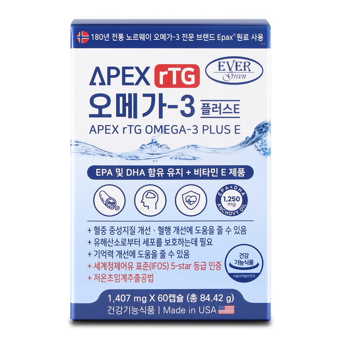 【韓国から発送】エバーグリーン APEX アルテージ オメガ-3 ビタミンE 1 407mgx60包【koreabibali】【コリアビバリ】