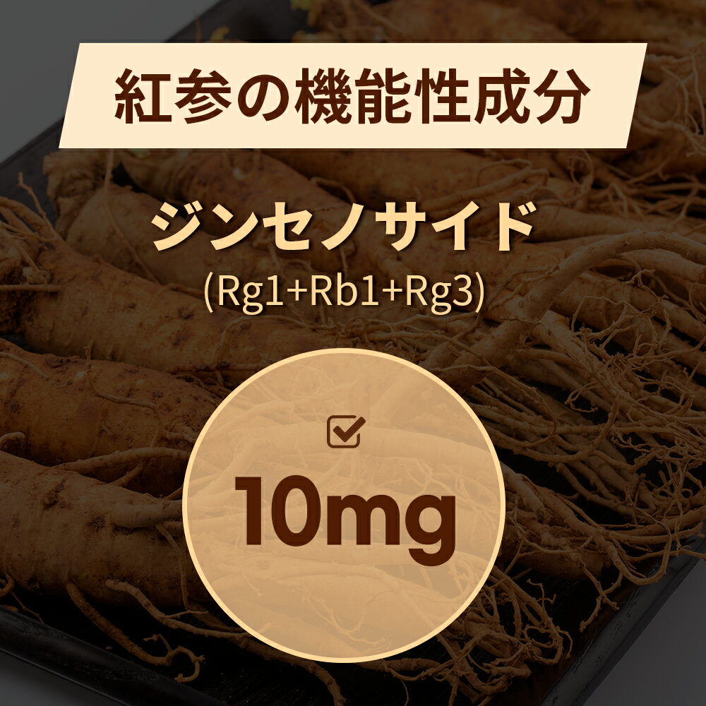 送料無料【コリョウンタン 公式】紅参カプセル 6年根 農協人参 高麗人参 60粒 (60日分) ジンセノサイド10mg 1日2カプセル 韓国紅参 韓国サプリ サプリメント 3