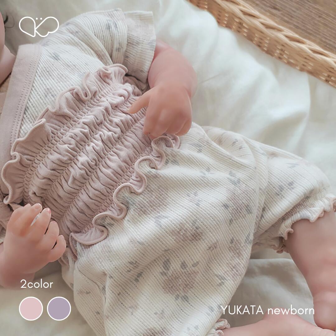 樂天商城 - 【peekaboo-newborn】YUKATA newborn 新生児　女の子　出産祝い　お祝い　プレゼント　退院着　浴衣　お祭り 姉妹お揃い　韓国子供服韓国こども服