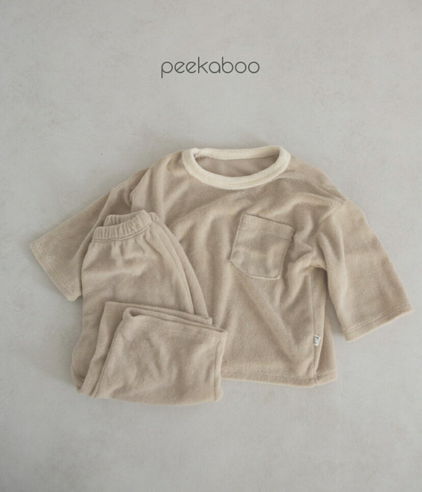 【peekaboo-kids】Tori set キッズ　タオル生地　パイル　家族お揃い　ファミリー　パジャマ　セットアップ ルームウェア　保育園着　ベビーフォト　出産祝い　韓国子供服 3