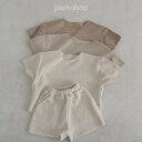 【お取り寄せ：peekaboo-baby】Milk baby set　ミルクベビーセット　セットアップ　保育園着　ルームウェア　リンクコーデ　くすみカラー　韓国子供服　韓国こども服