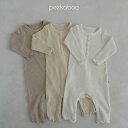 【お取り寄せ：peekaboo-baby】Ann body suit ロンパース カバーオール ワッフル メロー袖 姉妹リンクコーデ ルームウェア セットアップコーデ 韓国子供服 韓国こども服