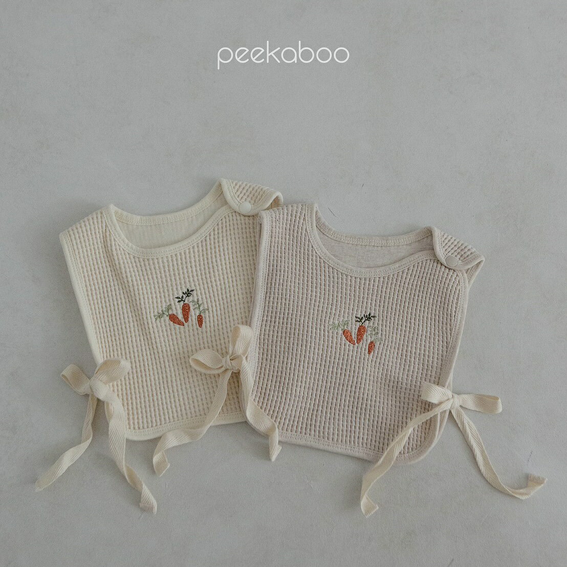 【peekaboo-baby】Carroy Bib　エプロン　スタイ　ビブ　エプロンコーデ　　出産祝い 60 70 80 ベビー服　赤ちゃん peekaboo