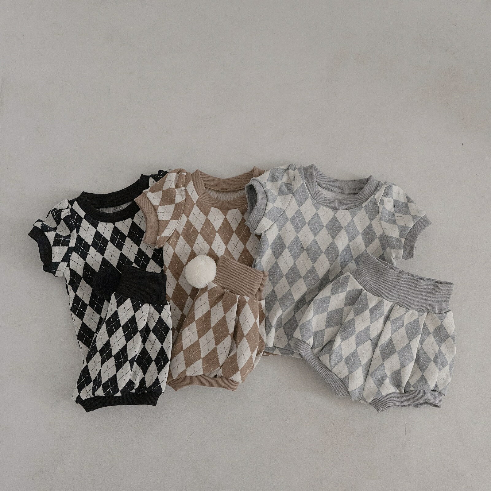 【peekaboo-baby】Argyle set アーガイル セットアップ babyベビーサイズリンクコーデ韓国子供服韓国こども peekaboo