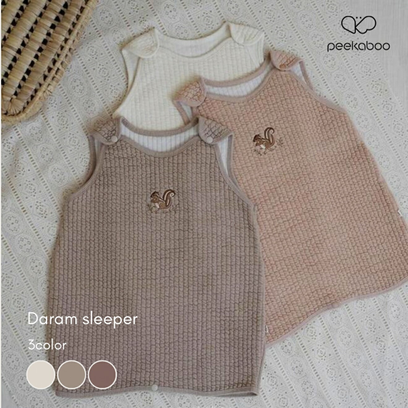 【peekaboo-kids】Daram sleeper スリーパー　ベビー寝具　睡眠ベスト　ルームウェア　パジャマ　韓国..