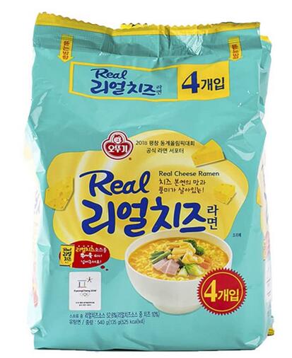 [オットギ] リアル チーズ ラーメン 4個入 韓国 食品 韓国　ラーメン (海外直送) 辛くない 韓国