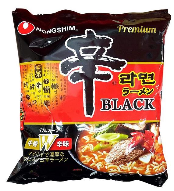 農心 辛ラーメン ブラック BLACK 5袋セット 韓国 食品 定番 箱買い お買い得 人気 韓国 の インスタント ラーメン 辛い