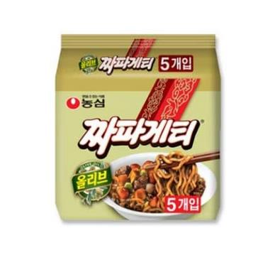 チャパゲティ 5袋 韓国 ラーメン 韓国 風 ジャージャー麺 インスタント ラーメン 辛くない 麺 スパゲッティ 子供でも 食べられる 人気 定番 屋台