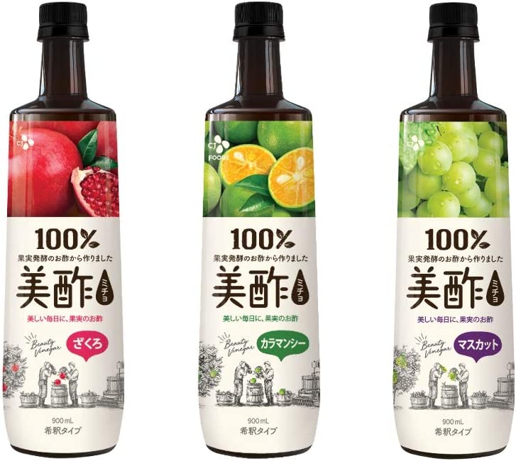 美酢 ミチョ 飲み比べ3本セット 各900ml (ザクロ・カラマンシー・マスカット) ギフト　★専用ボトル付+専用バック付★ お取り寄せ ミチョ 果実酢 お酢ドリンク 飲みやすい 飲む酢 ★楽天OPENセール★