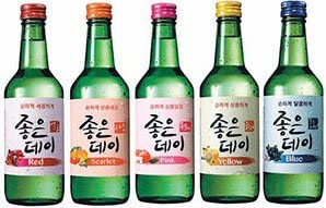 【韓国焼酎・韓国食品・韓国料理・お酒】 ジョウンデ-焼酎360ml5種類お試しセット（ブルーベリー・ザクロ・ゆず・グレープフルーツ・ピ..