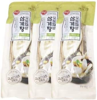 蔘鶏湯用材料 『スビン』漢方草 70g×3袋 (1袋・70g、約3~4人前) 3個 蔘鶏湯用材料 『スビン』漢方草 70g×3袋 (1袋・70g、約3~4人前) 3個