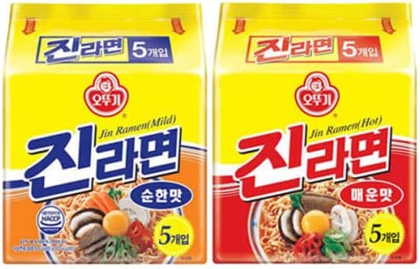 韓国オリジナル ジンラーメン10個セット （辛口5個 甘口5個） オットゥギ Jin Ramen Spicy Mild 韓国ラーメン インスタント麺 진라면 매운맛 순한맛