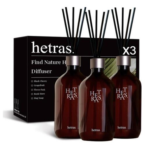 ★海外発送★hetras プレミアム ディフューザー　500ml × 3個セット Find Nature Home Diffuser【並行輸入品】