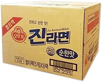 ジンラーメン(甘口)1BOX(120gX40個) 並行輸入品 オットゥギ Jin Ramen Spicy Mild 韓国ラーメン インスタント麺