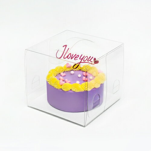 【ケーキ箱】[韓国産]ハンドル型ペット透明ケーキ...の商品画像