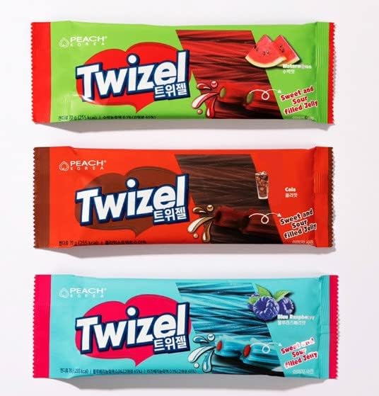 Twizel トゥウィツェル スイカ & コーラ & ブルーラズベリー 味 各70g 3個セット グミ 地球 グミ 韓国 韓国食品 お菓子 菓子 プレゼント お試し お土産