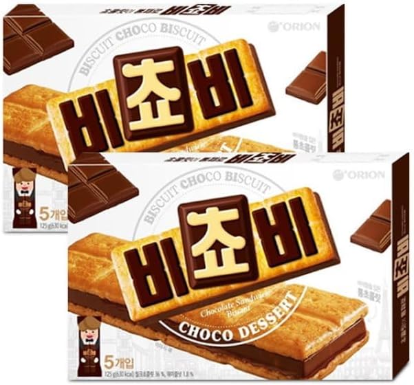 『送料無料』ゆうパック便ビチョビ125g2箱 5個お菓子小包装 韓国ビスケット クッキー オリオン 韓国お土産 韓国菓子 チョコ 人気 美味しい 韓流 韓国 可愛い