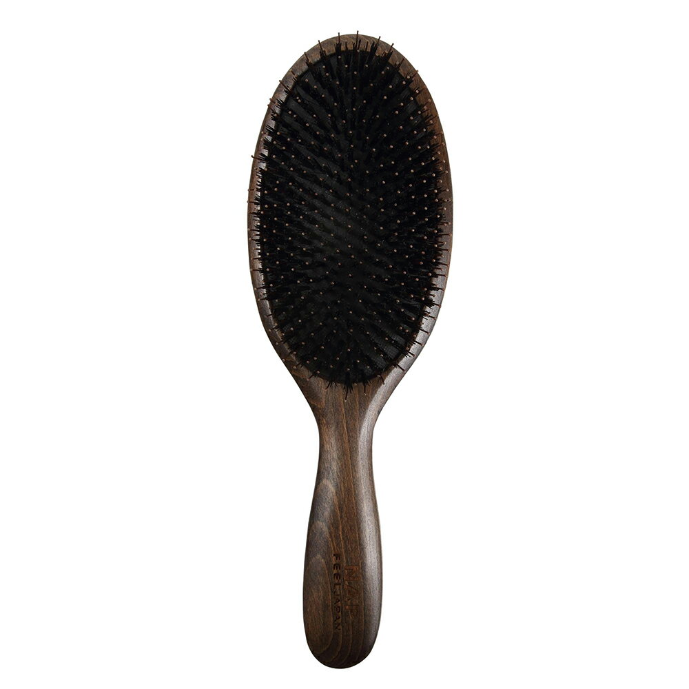 艶髪ブラシ NAP パドルブラシ（ナイプロン＆豚毛　タイプ）はプロフェッショナル専用のブラシです。耐久性、耐熱性に優れた素材を使用し製造しています。ピンに東レ製超耐熱ナイロン＆高級豚毛を採用。ブロー、セットにも最適のブラシです。毎日のブラッシングで健康な頭皮と艶髪へ。 ブナの木のハンドル NAP BRUSHのハンドルは厳選したブナの木を削り出し、製造しています。手に吸い付くようにフィットし、使い込むほどに風合いが出てきます。 製品名・NAP パドルブラシ　チタンコーティングピン ハンドル素材・ブナの木全長238mm x 幅77mm　 　 重量96g艶髪ブラシ NAP パドルブラシ（ナイプロン＆豚毛　タイプ）はプロフェッショナル専用のブラシです。耐久性、耐熱性に優れた素材を使用し製造しています。ピンに東レ製超耐熱ナイロン＆高級豚毛を採用。ブロー、セットにも最適のブラシです。毎日のブラッシングで健康な頭皮と艶髪へ。 ブナの木のハンドル NAP BRUSHのハンドルは厳選したブナの木を削り出し、製造しています。手に吸い付くようにフィットし、使い込むほどに風合いが出てきます。 製品名・NAP パドルブラシ　チタンコーティングピン ハンドル素材・ブナの木全長238mm x 幅77mm　 　 重量96g