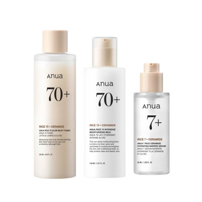 3_109_01 メイボン Anua ライス 70+ セラミド 3ステップ スキンケアセット トナー ローション セラム 化粧水 韓国コスメ 韓国スキンケア 毎...