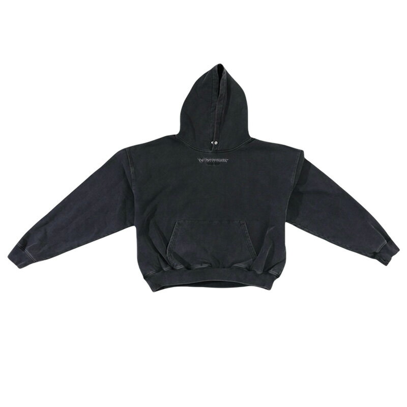 3_165_02 ゴムスクラブ ピグメント セミクロップ フード パーカー ピグメントチャコール フーディー レ..