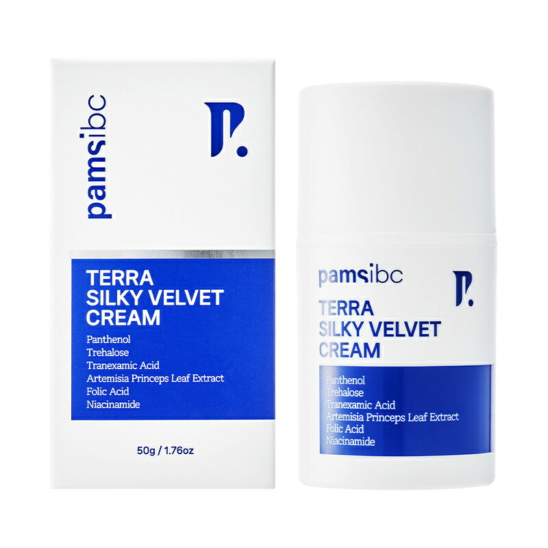 2_50_01 パームスB&B パームスIBC テラ シルキー ベルベットクリーム 50g 韓国コスメ 韓国スキンケア 保湿 うるおい フェイス用 毎日のケア フェイスクリーム フェイス用 ヨモギエキス 植物由来成分配合 ナイアシンアミド トラネキサム酸 プレゼント ギフト 彼女 母の日