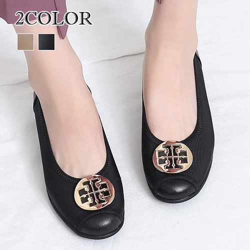 2色ローヒールシューズ 美脚 レディース ローヒール パンプス ローカット シューズ ウエッジ レディー..