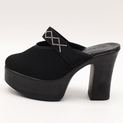 スタッズサンダル レディース サボ シューズ 太いヒール サンダル 女性 厚底 靴 スタッズ くつ サボ 太めヒール サンダル 背伸び シューズ 厚底 ミュール 黒 厚底シューズ ヒール9cm ブラック ヒールサンダル 無地 ミュール 厚底 VOCE