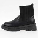 チェルシーブーツ 厚底 レディース ハイカット シューズ ワーク ブーツ ストレッチ 靴 レディース ワークシューズ 黒い ブーツ 厚底 チェルシーブーツ 無地 ハイカット靴 ブーツ チェルシー レディース ワークブーツ 靴 ブラック 厚底シューズ ショートブーツ VOCE