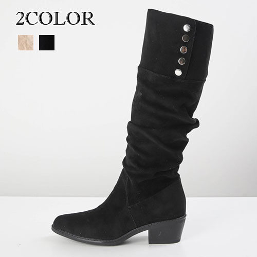 2色ロングブーツ レディース シューズ 無地 ヒール ブーツ 防寒 冬 シューズ レディース ロングブーツ 黒 暖かい ブーツ レディース 靴 冬 シューズ 防寒 冬ブーツ 防寒対策 ヒールシューズ ロングブーツ VOCEのサムネイル