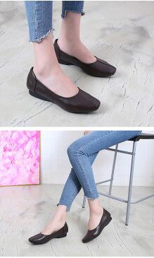 【ポイント5倍】2色フラットヒールパンプス レディース シューズ ローヒール パンプス ローカット シューズ レディース パンプス ローヒール シューズ ローカット パンプス レディース フラットシューズ 女性 ぺたんこシューズ ブラック パンプス 22.5 靴 VOCE