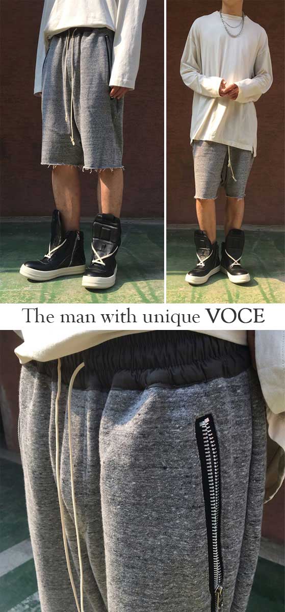 カッティングハーフサルエルパンツ メンズ サルエル ハーフパンツ サルエルパンツ メンズ ハーフパンツ サルエル ゆるパンツ ショートパンツ サルエル 短パン メンズ サルエルパンツ カット加工 トレーナーパンツ ショパン メンズ VOCE