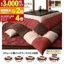 【最大3,000円OFFクーポン有!30日限定 PT2倍!】こたつ布団セット スウェード調パッチワークこたつ布団 掛布団&敷布団2点セット 正方形(75×75cm)天板対応