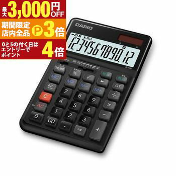 【最大3,000円OFFクーポン有！PT3倍！ブラックフライデー】カシオ 電卓 JE-12D-BK-N | CASIO
