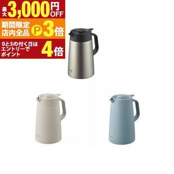 【最大3,000円OFFクーポン有！PT3倍！ブラックフライデー】タイガー 真空断熱ステンレスポット PWR-A120 | TIGER 真空 断熱 ステンレスポット プッシュレバータイプ 1.2L マットステンレス イーグレットホワイト クラウドブルー