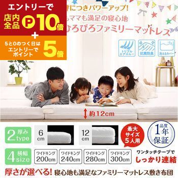 【エントリーでP10倍！クーポン有！お買い物マラソン】マットレス ワイドキング 連結 ファミリー 大...