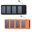 【最大3000円OFFクーポン※お買い物マラソン】エアージェイ ポータブルソーラーパネル充電器 AJ-NSOLAR7W | AIR-J 最大出力7Wタイプ ブラック BK オレンジ OR