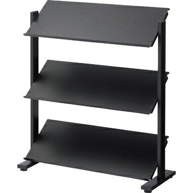 ラック 3段 | ラック オープンラック 本棚 斜め 店舗ディスプレイ 什器 スチール シンプル 黒 棚板 水..