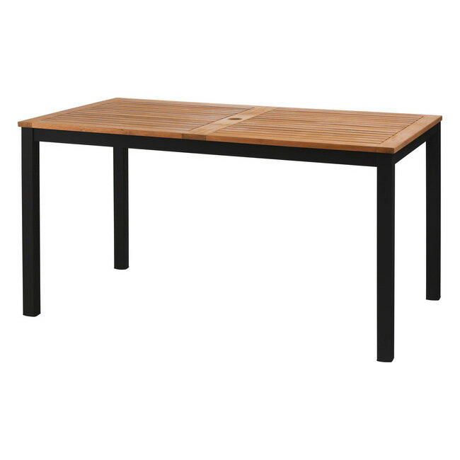 楽天【コ・レ・ダ】　家電＊インテリア【エントリーでP10倍！クーポン有！お買い物マラソン】ダイニングテーブル ／ テラス 天然木 屋外 おしゃれ 庭 ガーデン パラソルホール テーブル 木製 ベランダ ガーデンテーブル かわいい パラソルホール付 カフェ パラソル設置可能 ガーデン 庭 屋外 テラス アルミ