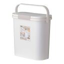 運べる防臭ペール / ゴミ箱 おしゃれ 10L 10リットル フタ付き ダストボックス 運べる 持ち運び アウトドア おむつ サニタリー 車内 におい漏れ防止 におい パッキン シンプル ホワイト(3)