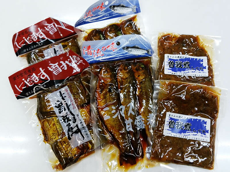 【産直商品】富士宮産「にじます」佃煮3種6点　詰め合わせ 1