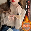 \レビューキャンペーン開催中 限定SALE25%OF/ 在庫限り 裏起毛 ニット トップス レディース ハイネック セーター モックネック 裏ボア 秋冬 長袖 ...