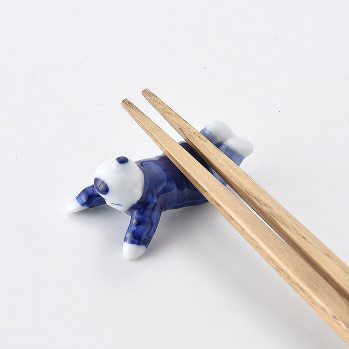 唐子箸置（青） 5cm 手書き 波佐見焼 洸琳窯 可愛い