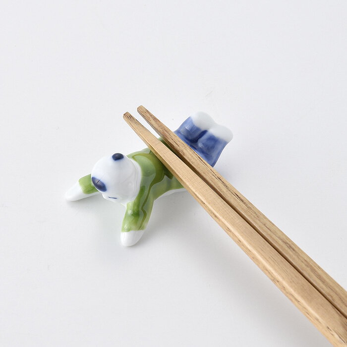 唐子箸置（緑） 5cm 手書き 波佐見焼 洸琳窯 可愛い